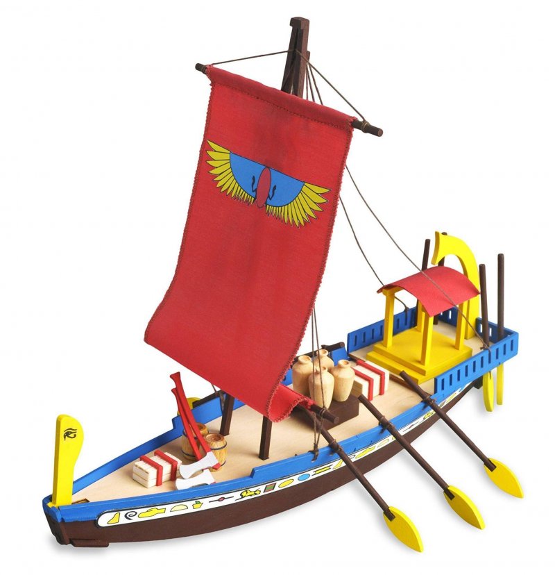 Корабль на Ниле Древнеегипетская роспись