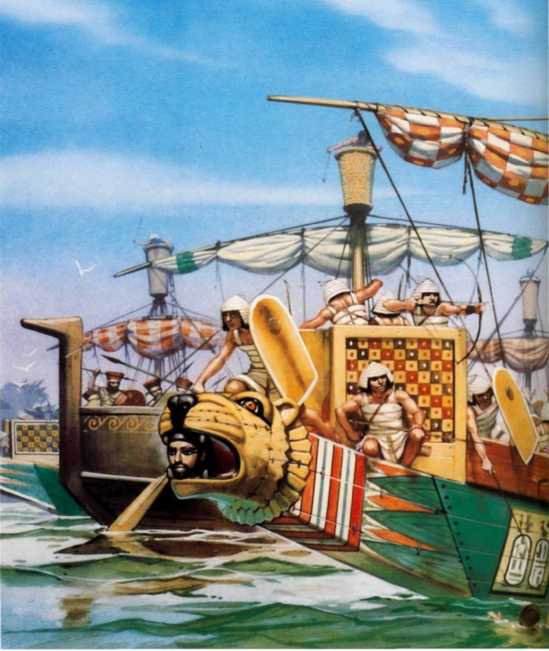 Боевая Галера лодка древний Египет