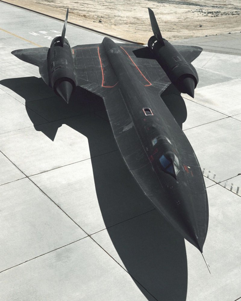 Самолет SR 71 Blackbird черный Дрозд