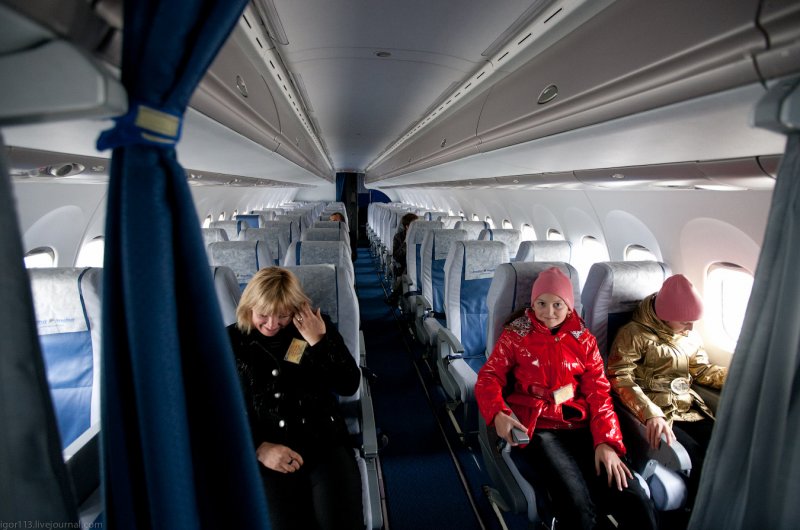 Самолёт Санкт-Петербург внутри
