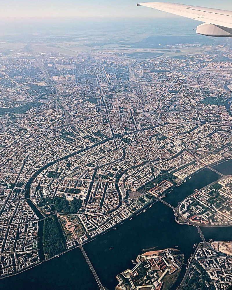 Питер вид с самолета