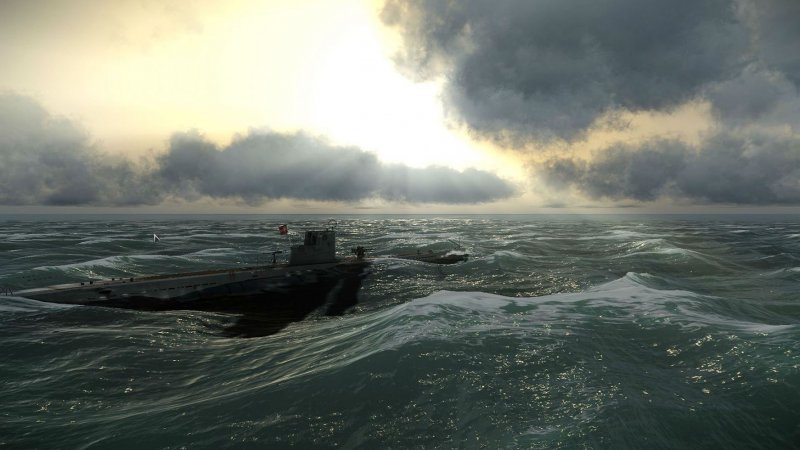 Подводная лодка всплытие