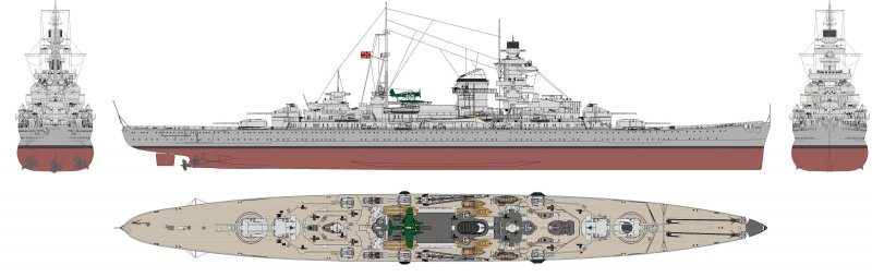 Броненосный крейсер Блюхер 3д