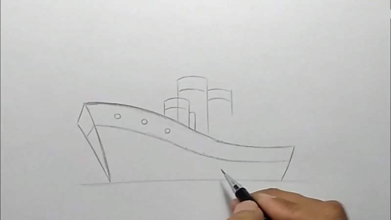 Кораблик карандашом