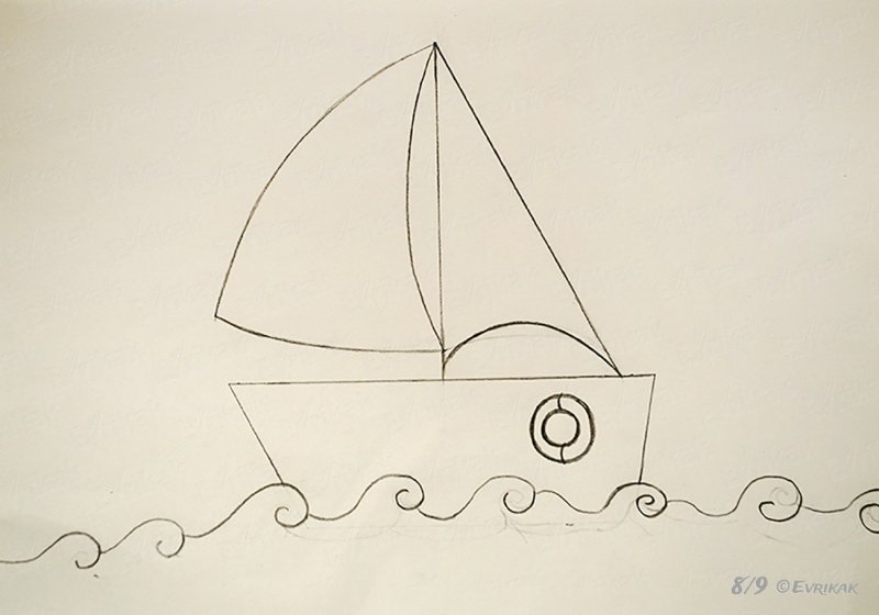 Рисование кораблик