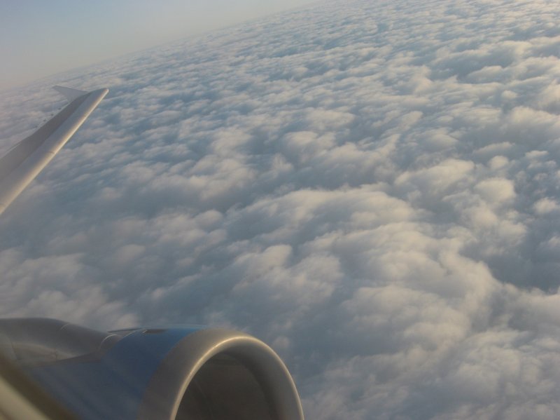 Вид из самолета утро