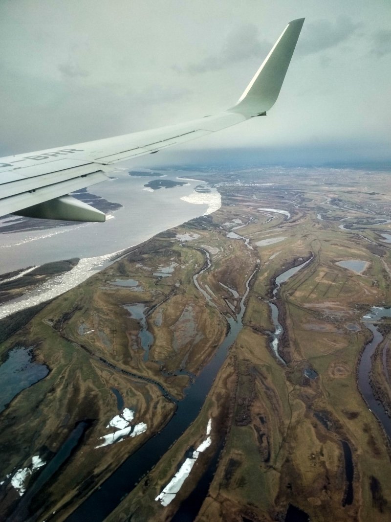Хабаровск из окна самолета