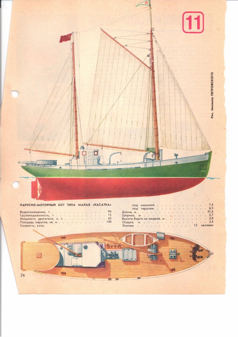 Парусно-моторный бот ПБ-27