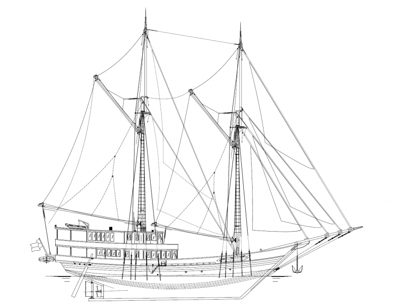 Парусно-моторный катер «Аскольд-22мs» чертежи