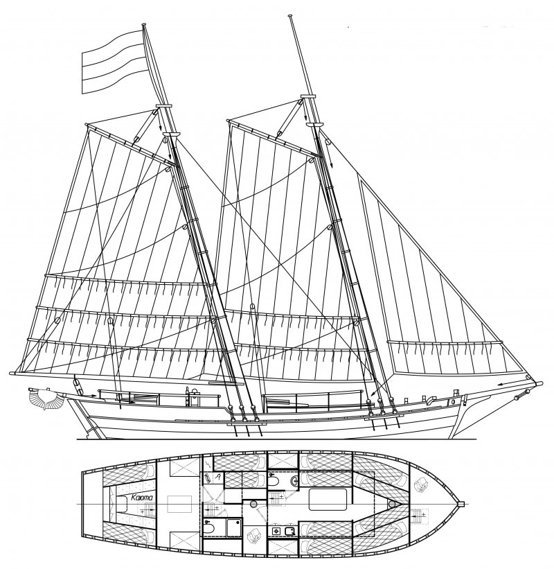 Парусно- моторная шхуна Аскольд