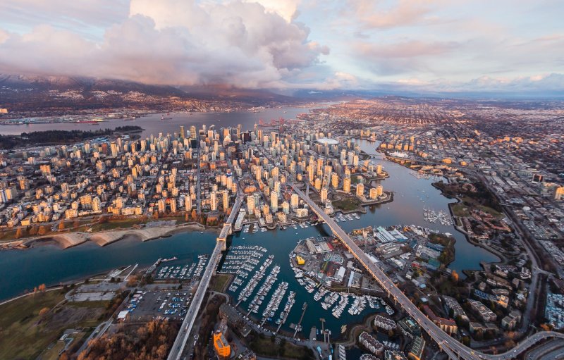 Панорама - центр Ванкувера Канада