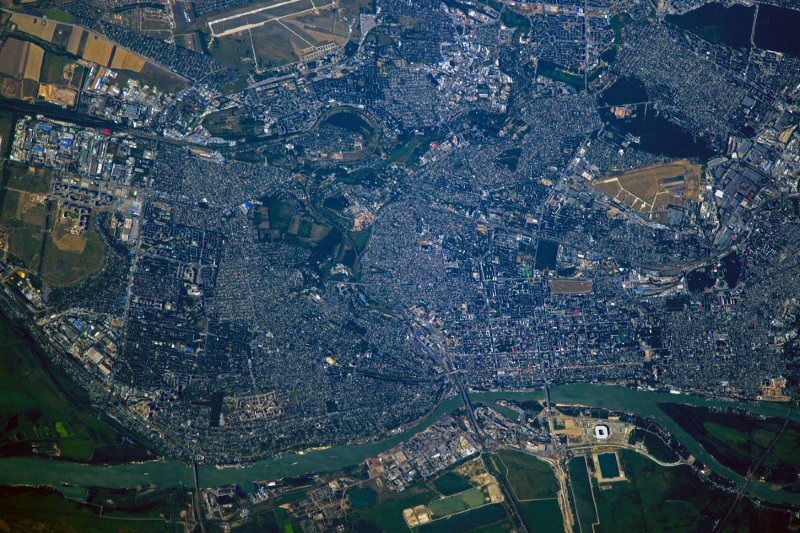 Фото Сергея Рязанского с борта МКС.