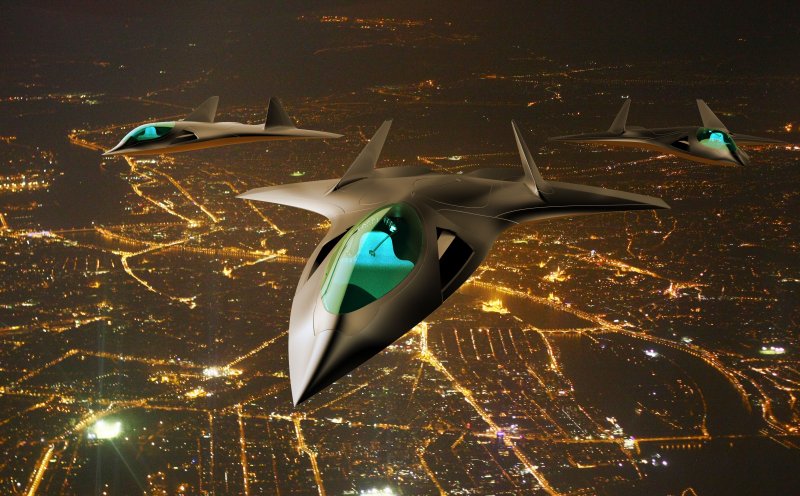 Futuristic Jet Fighter Concept