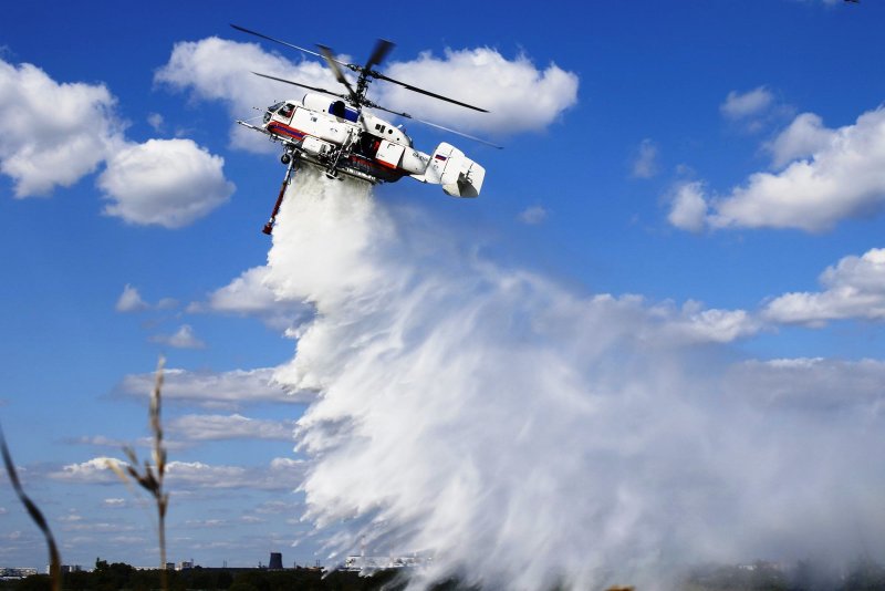 Тушение пожара с вертолета