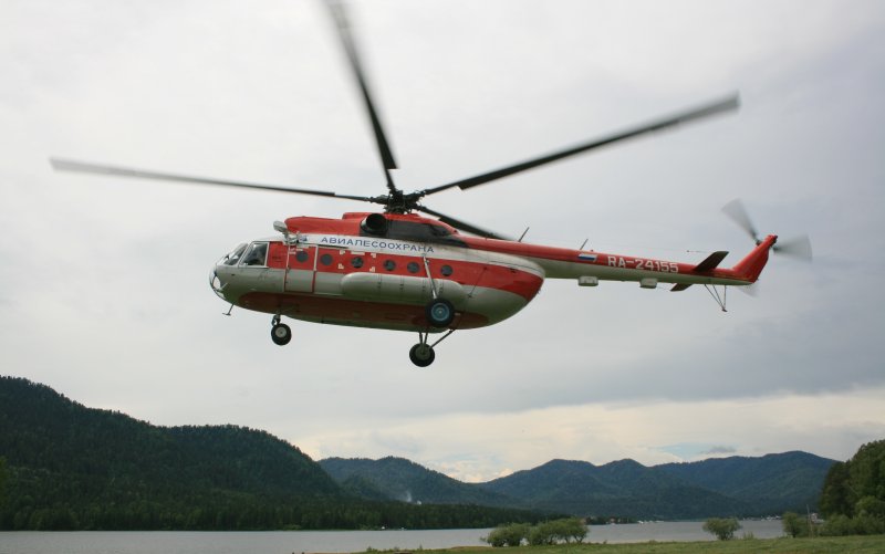 Пожарном вертолете ми-14пж