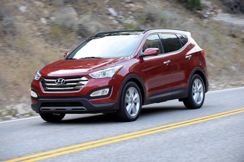 Hyundai Santa Fe 2014 красный