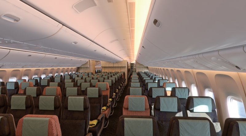Boeing 777-200 салон самолета