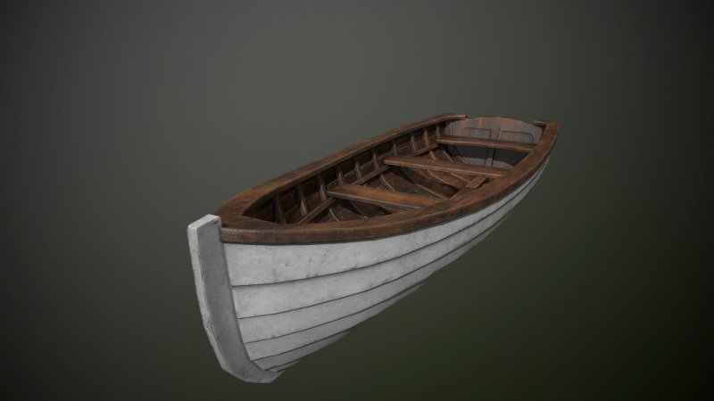 Boat 3d model Low Poly