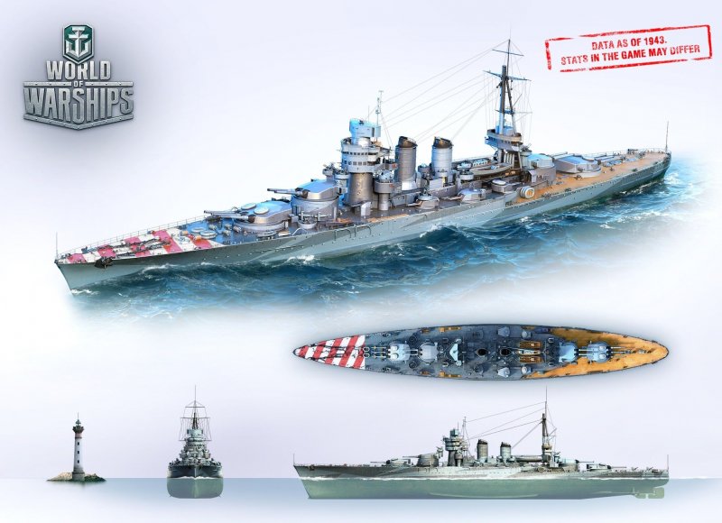 Giulio Cesare линкор чертеж