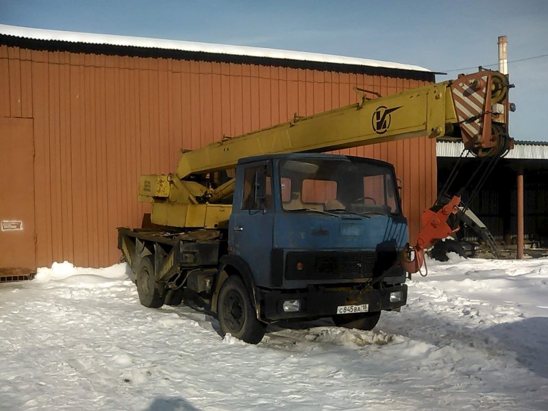 МАЗ кран Ивановец 14т