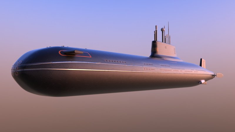 Typhoon-class Submarine 3d model