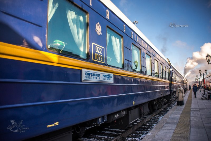 Ретро поезд Сортавала Рускеала