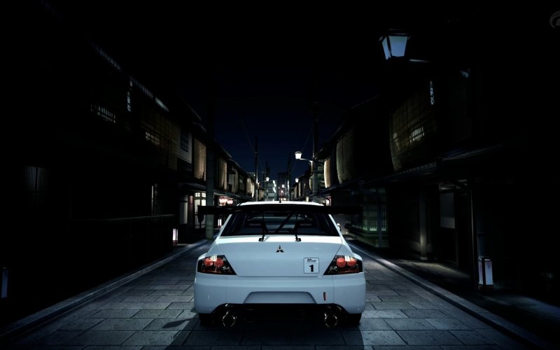 Mitsubishi Lancer 9 ночью