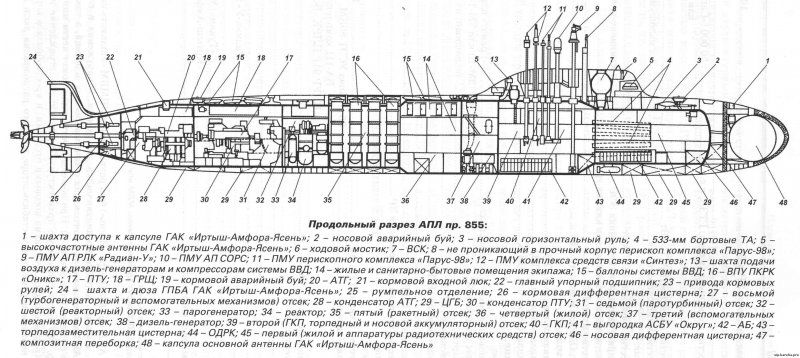 Проект Борей схема расположения отсеков