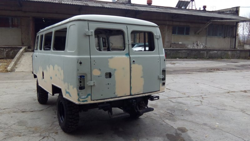 УАЗ 2206 покраска раптором