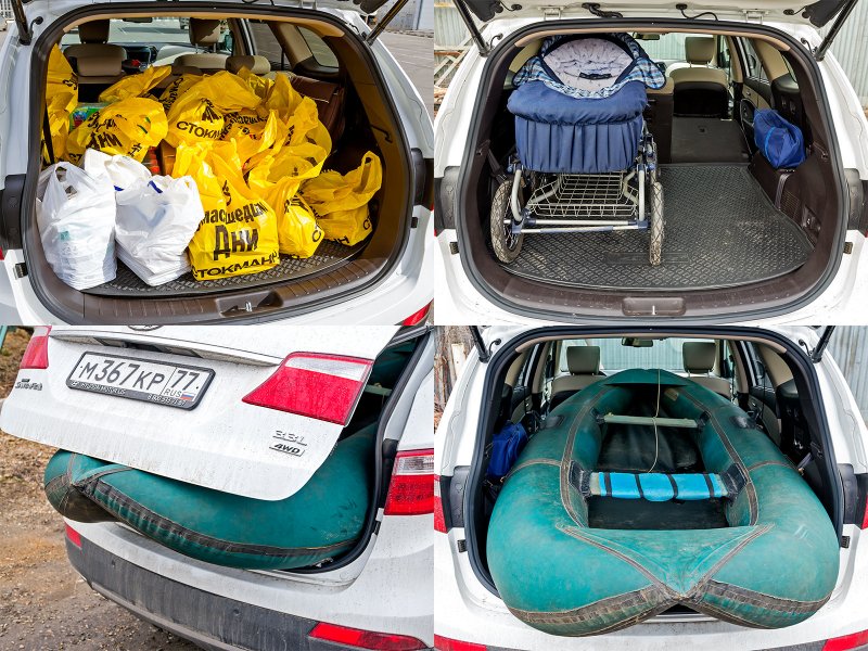 Hyundai Santa Fe объем багажника
