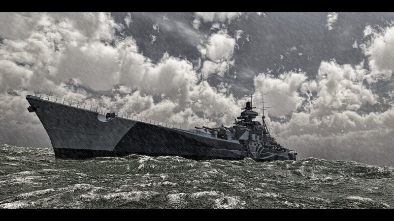 Бисмарк 1/700 Трумпетер