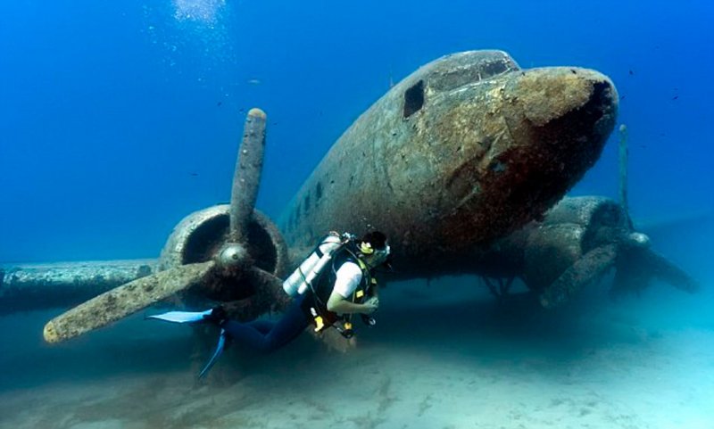 Подводная лодка под водой