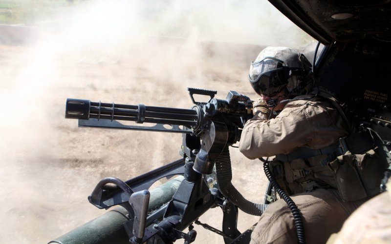 M134 Minigun выстрел