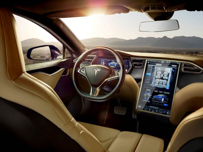 Tesla model x салон белый
