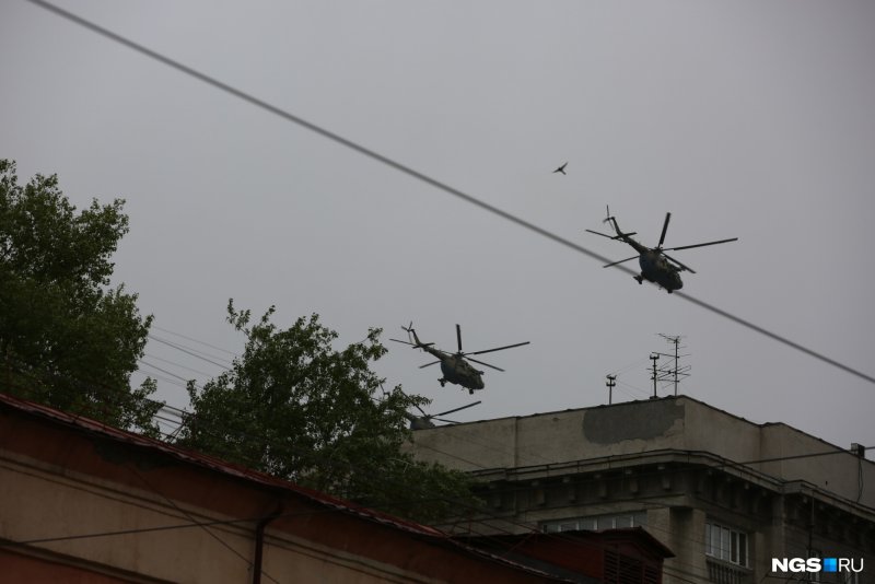 На военном вертолёте над Новосибирском