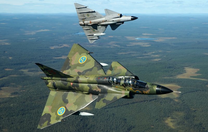 Сааб-37 Вигген истребитель
