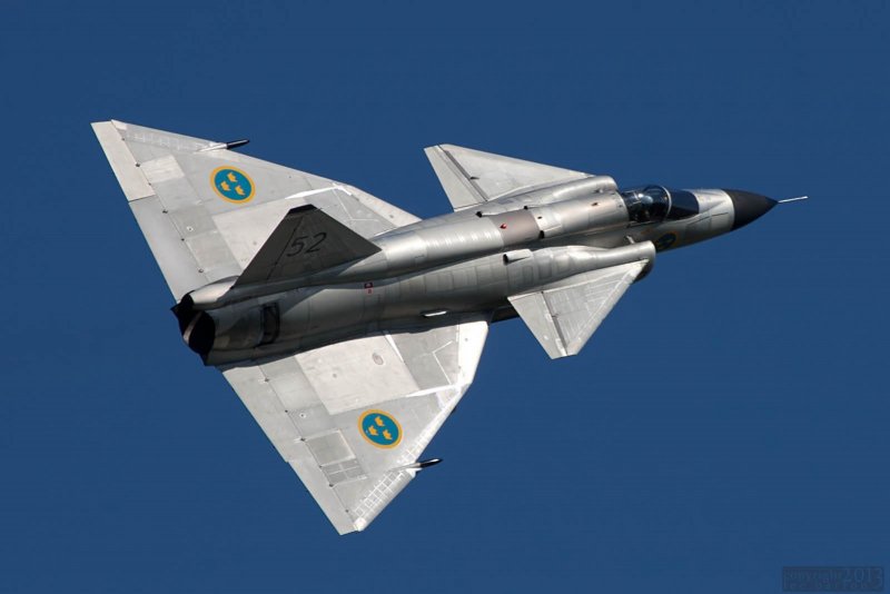 Saab Viggen вид сзади