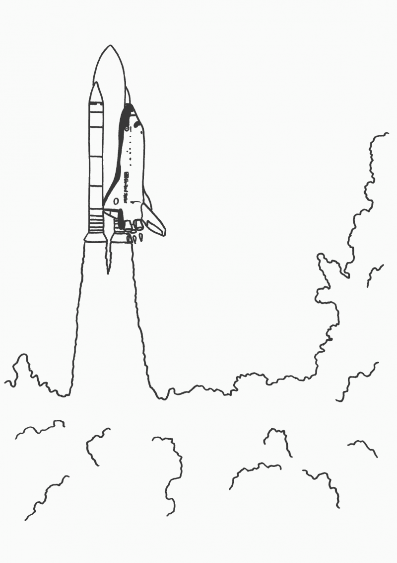 Ракета раскраска