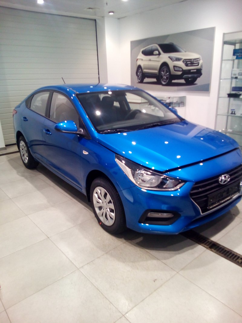 Хендай Солярис 2017 синий