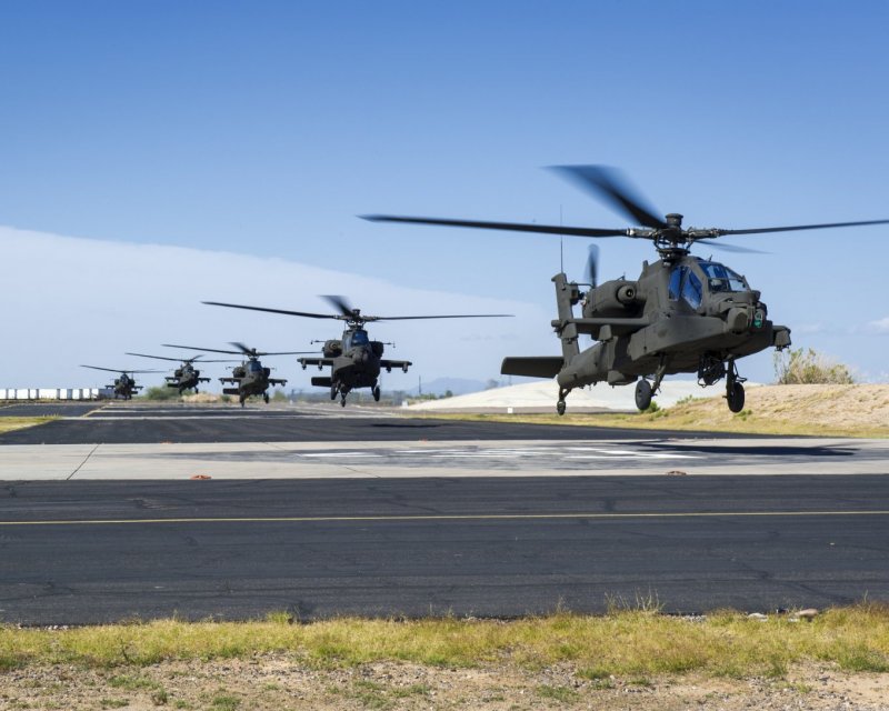Ударные вертолёты Ah-64 Apache вс США