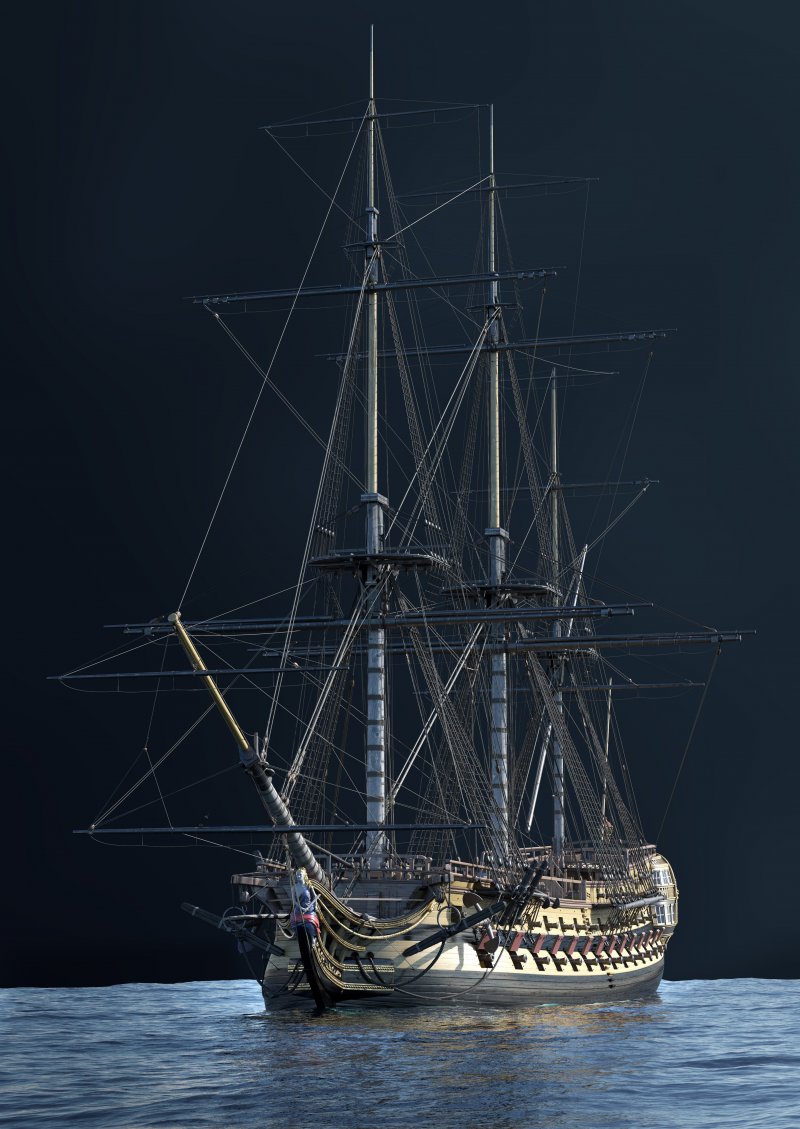 Лесное линейный корабль, 1718