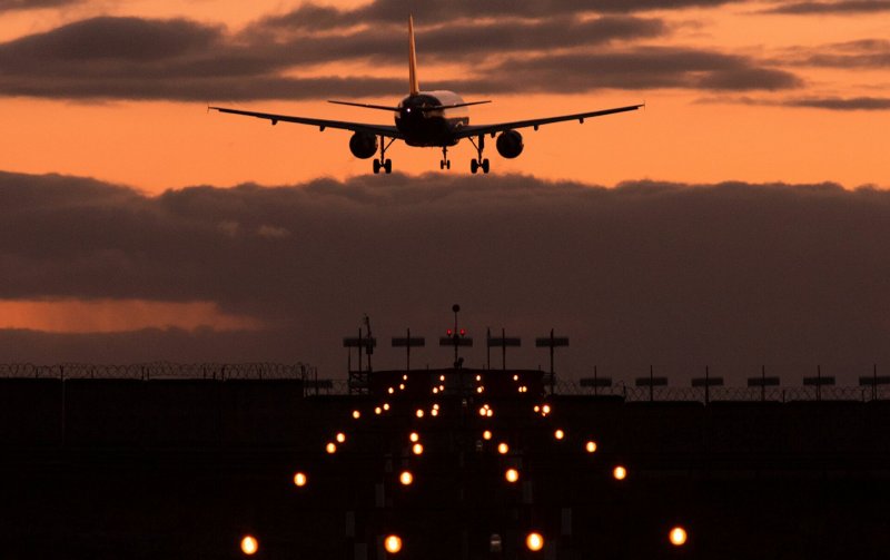 Боинг 747 посадка