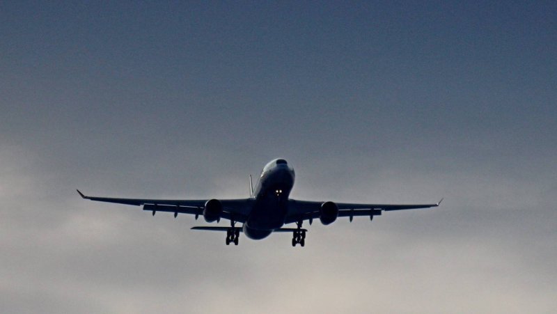 The plane is landing to Tashkent