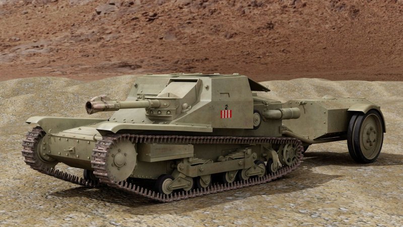 Итальянский танк первого уровня, модель «Фиат-3000».