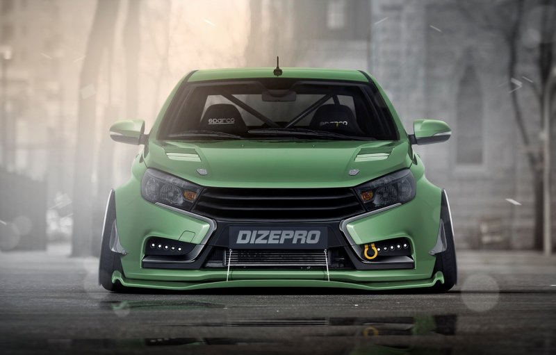 Lada Vesta stance