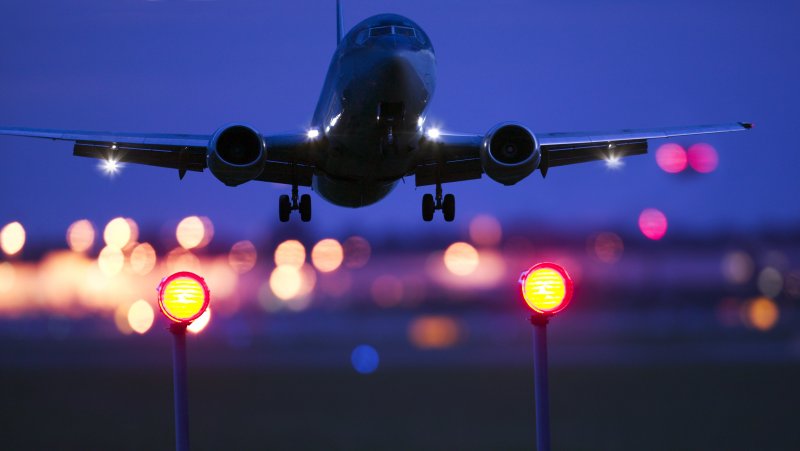 Боинг 747 посадка