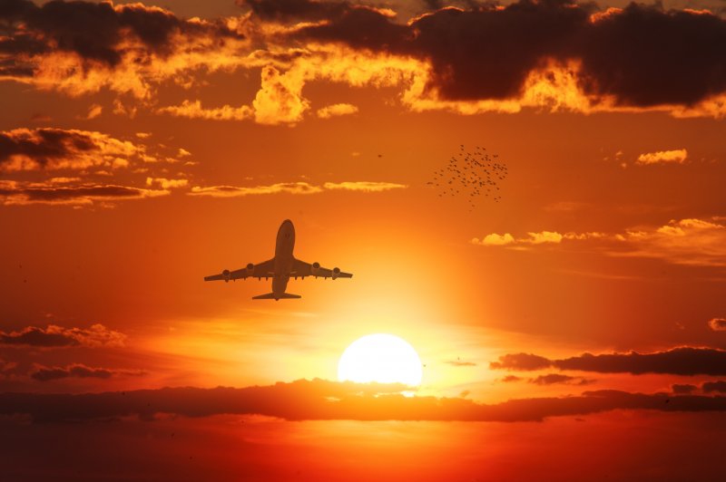 Боинг 747 в воздухе