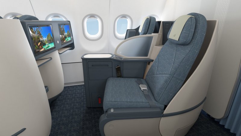 Airbus a320 Aegean салон