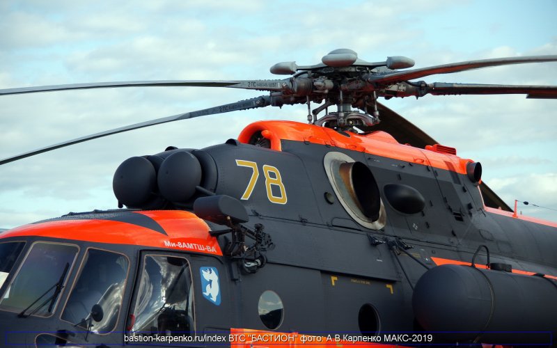 Военный вертолет ми-8амтш-в