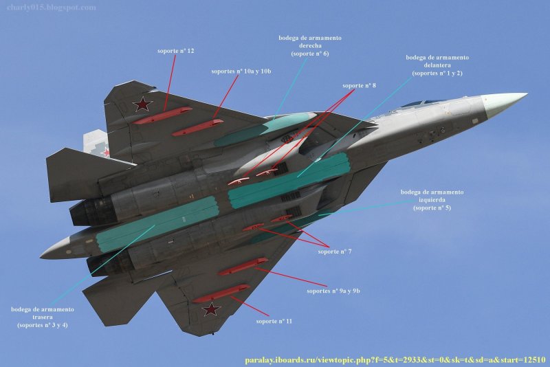 Су-57 отсеки вооружения